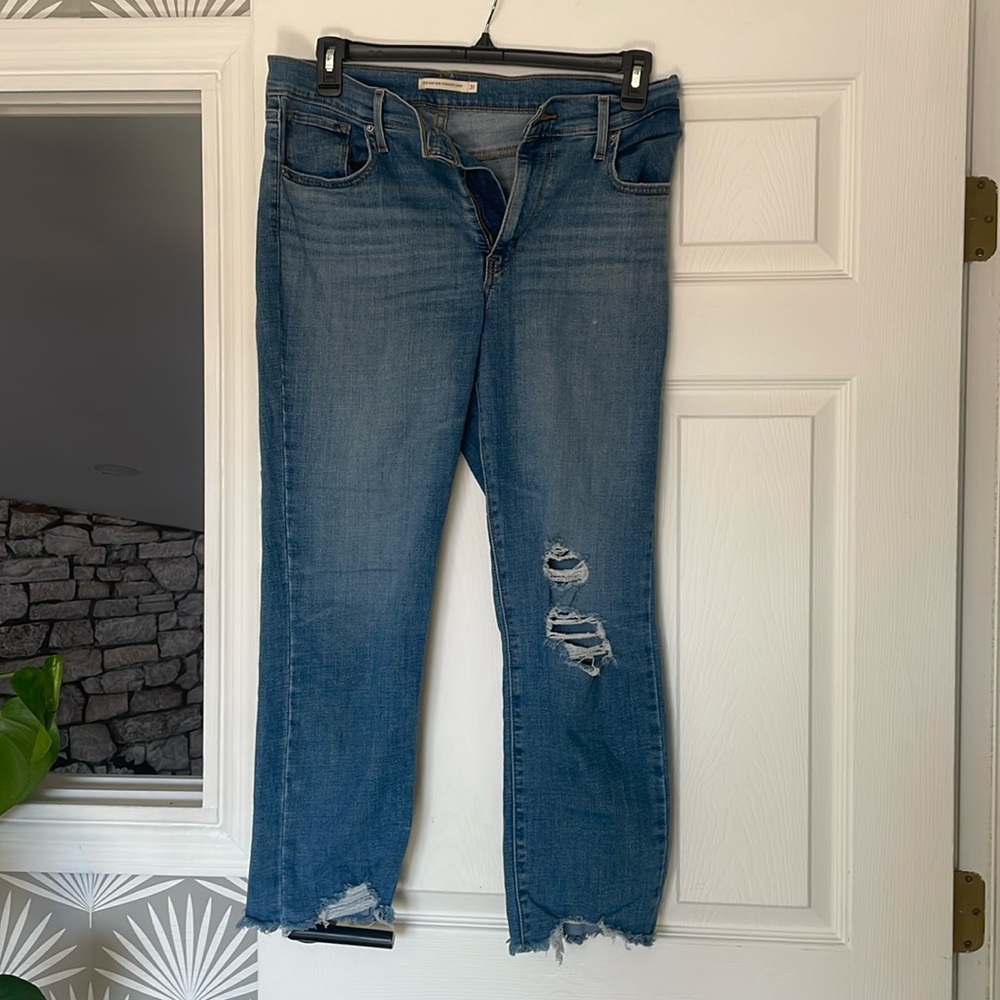 High Rise Straight Crop Jean